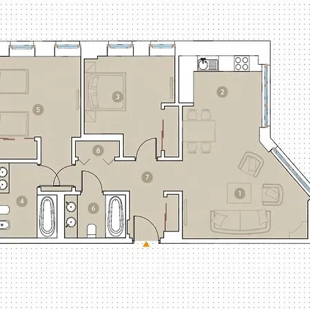 Golden Market Square - 3rooms, 90m2 Of Comfort & Quiet - As R502 *